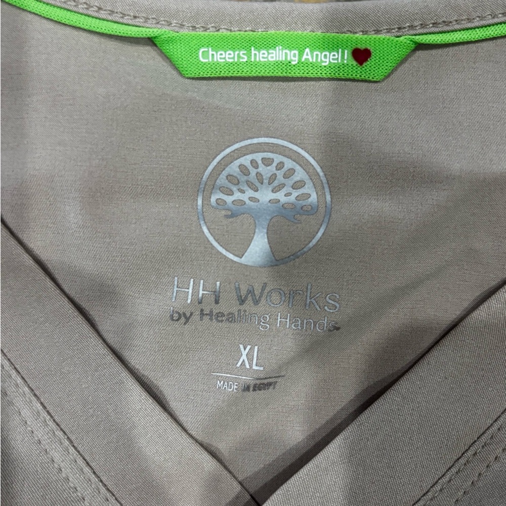 Tan V-Neck Scrub Set - Picture 3 of 5